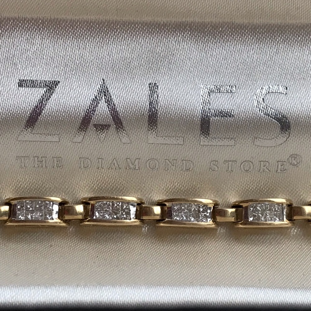 2ctw diamond princess channel bracelet 14k Gold